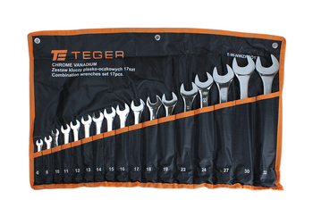 ZESTAW KLUCZY PŁASKO-OCZK.17szt. TEGER