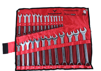 ZESTAW KLUCZY PŁASKO-OCZKOWYCH CRV STEEL