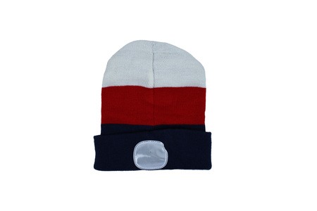 CZAPKA Z DIODĄ LED BIAŁO CZER GRAN.