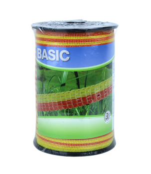TAŚMA OGRODZENIOWA BASIC 250X10 ŻÓŁ-POM