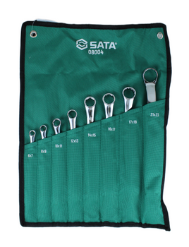 ZESTAW 8 KLUCZY OCZKOWYCH GIĘTYCH