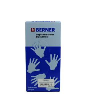 RĘKAWICZKI NITRYLO CZARNE M BERNER